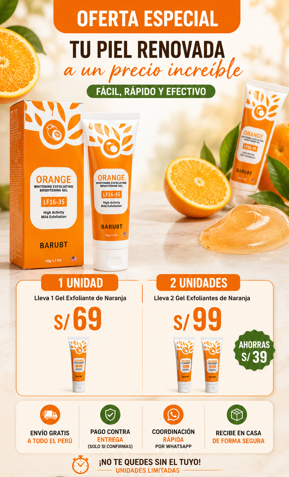 GEL EXFOLIANTE ORANGE